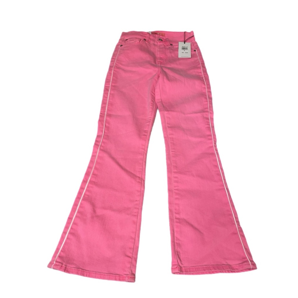 7 For All Mankind Women’s Pink High Waist Slim Kick Jeans Size 24 NWT BARBIECORE